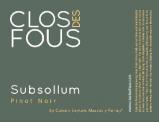 Clos des Fous - Subsollum Pinot Noir 2018