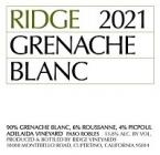 Ridge Vineyards - Adelaida Vineyard Grenache Blanc 2021